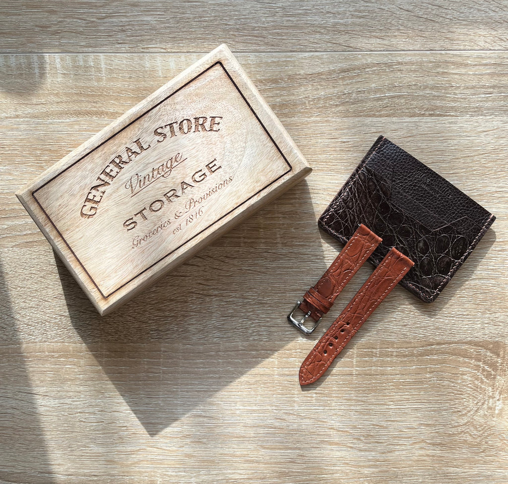 Handmade Crocodile Leather Watch Strap