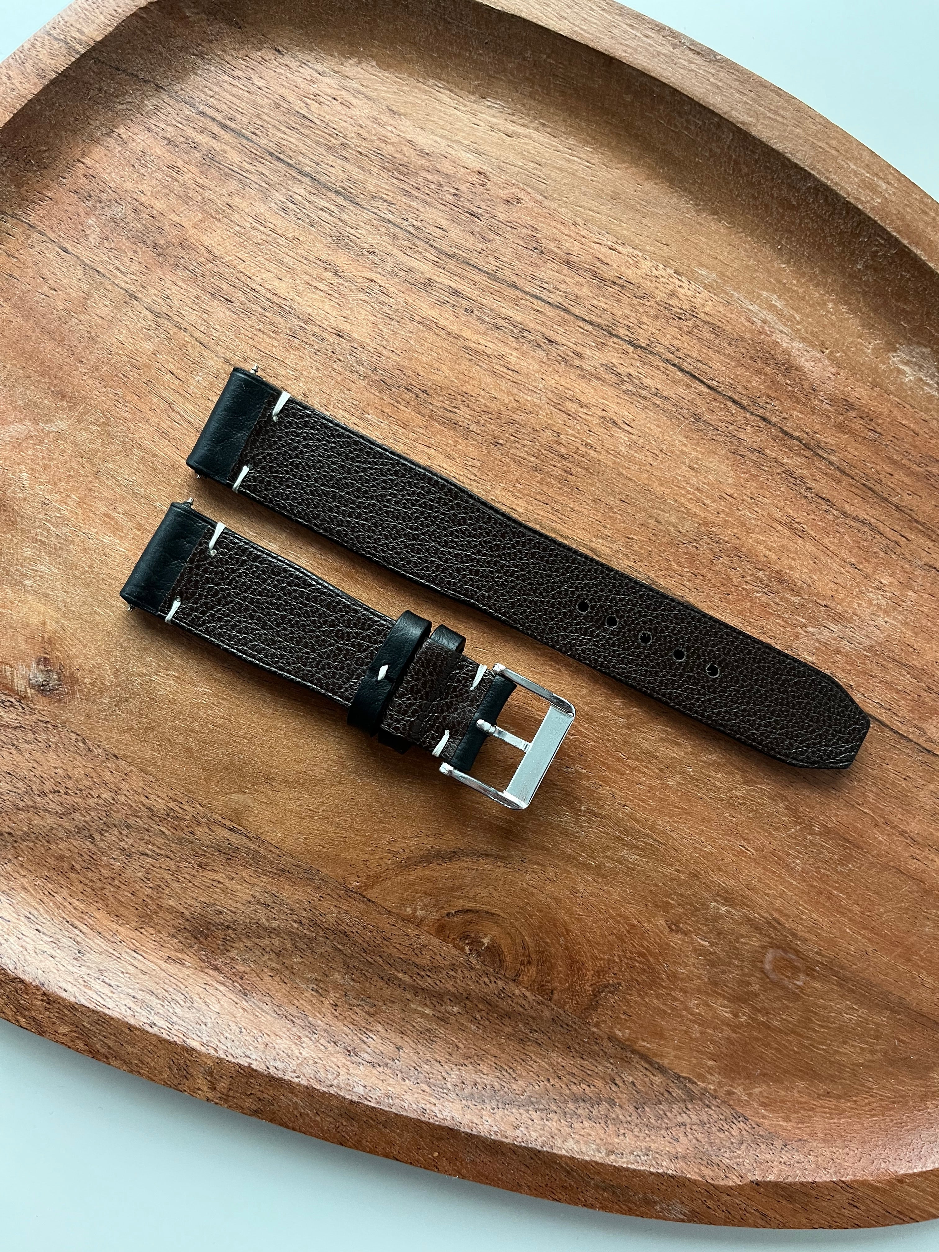 Handmade premium full-grain Italian leather watch strap