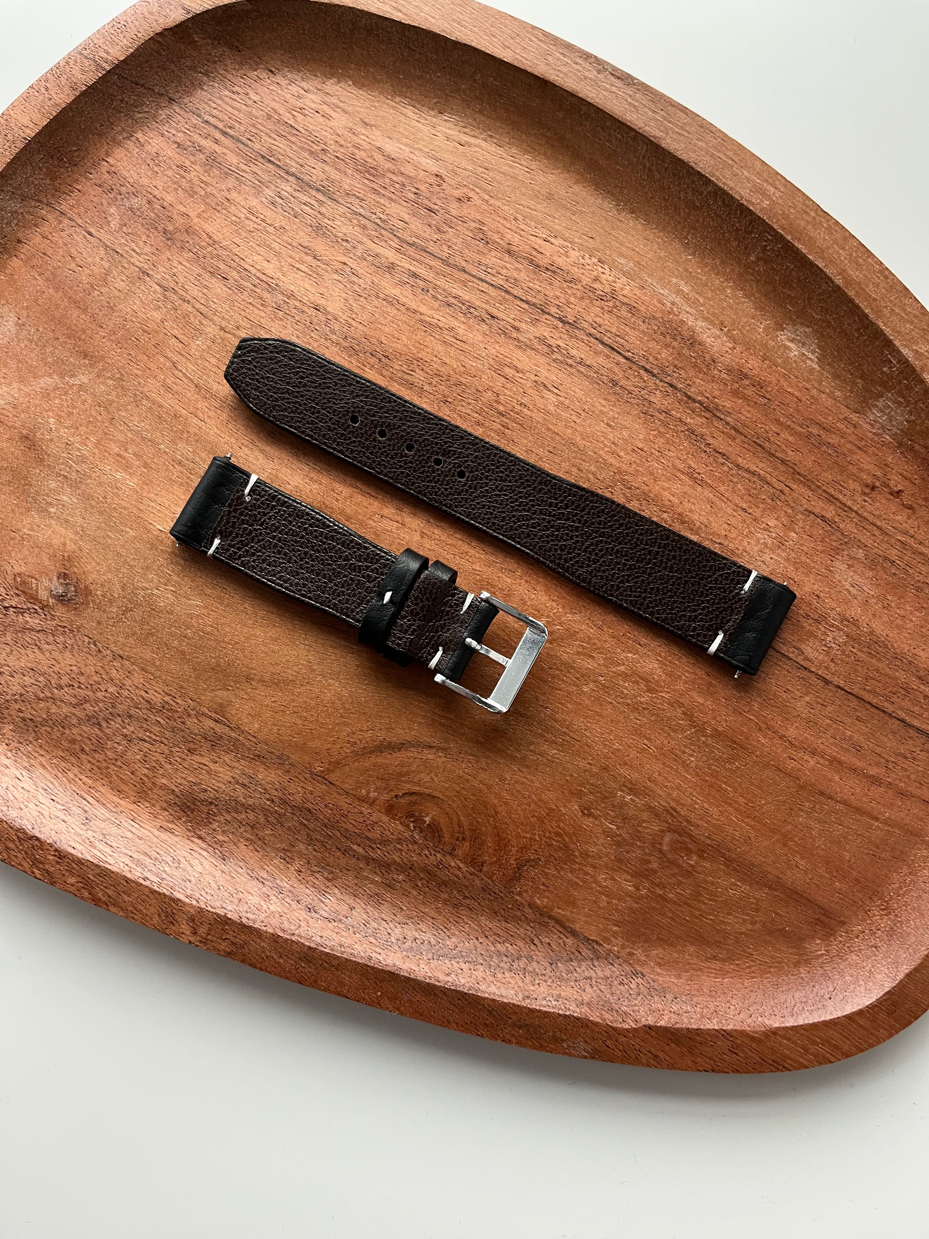 Handmade premium full-grain Italian leather watch strap