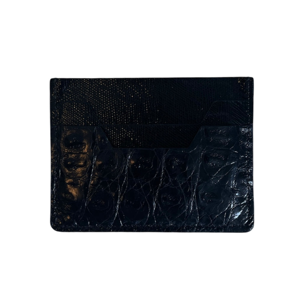 Handmade Crocodile & Kangaroo Leather Cardholder – Luxury Minimalist