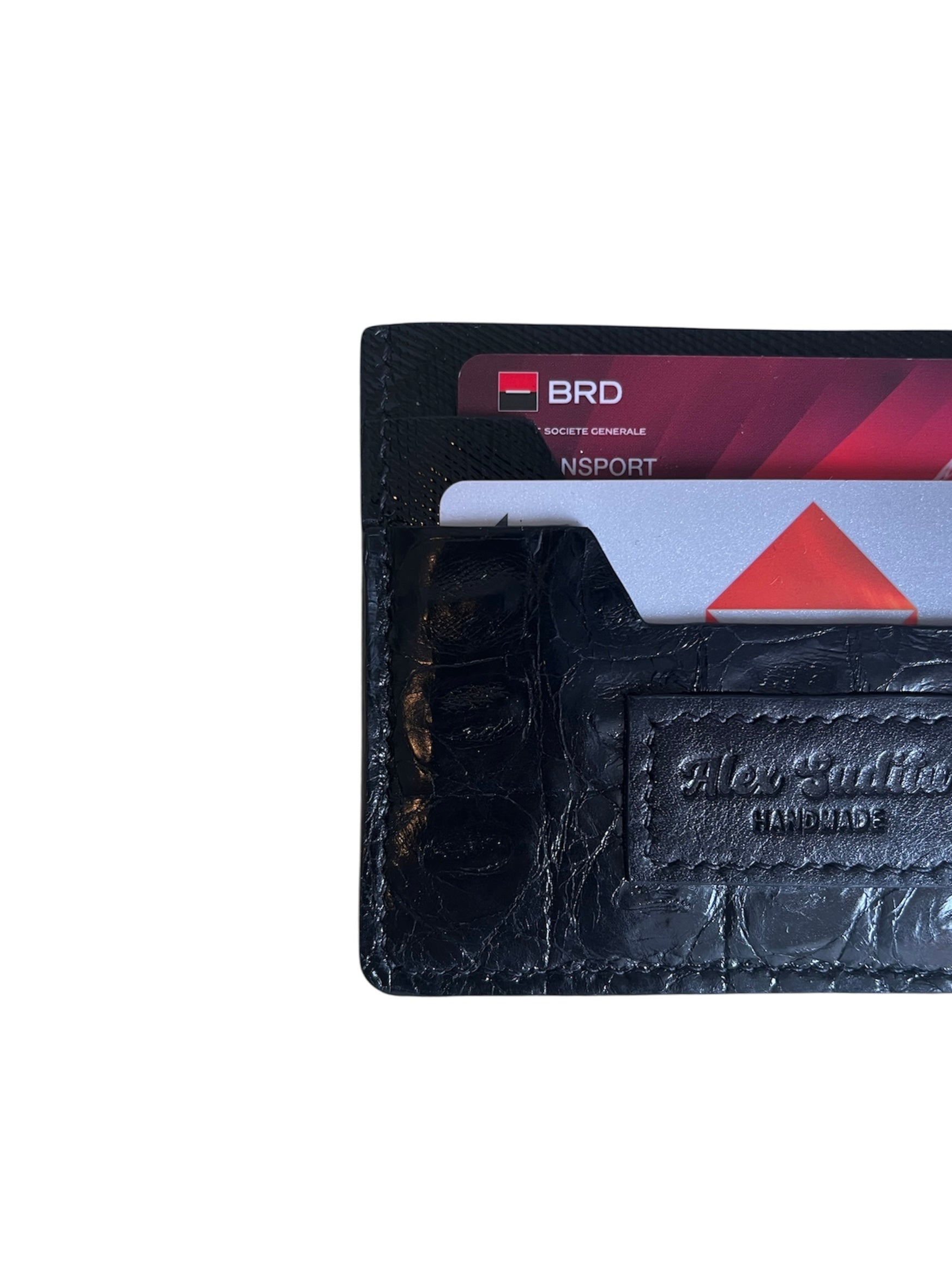 Handmade Crocodile & Kangaroo Leather Cardholder – Luxury Minimalist