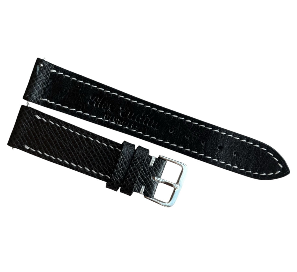 Handmade Grey Anthracite Taiga Leather Watch Strap
