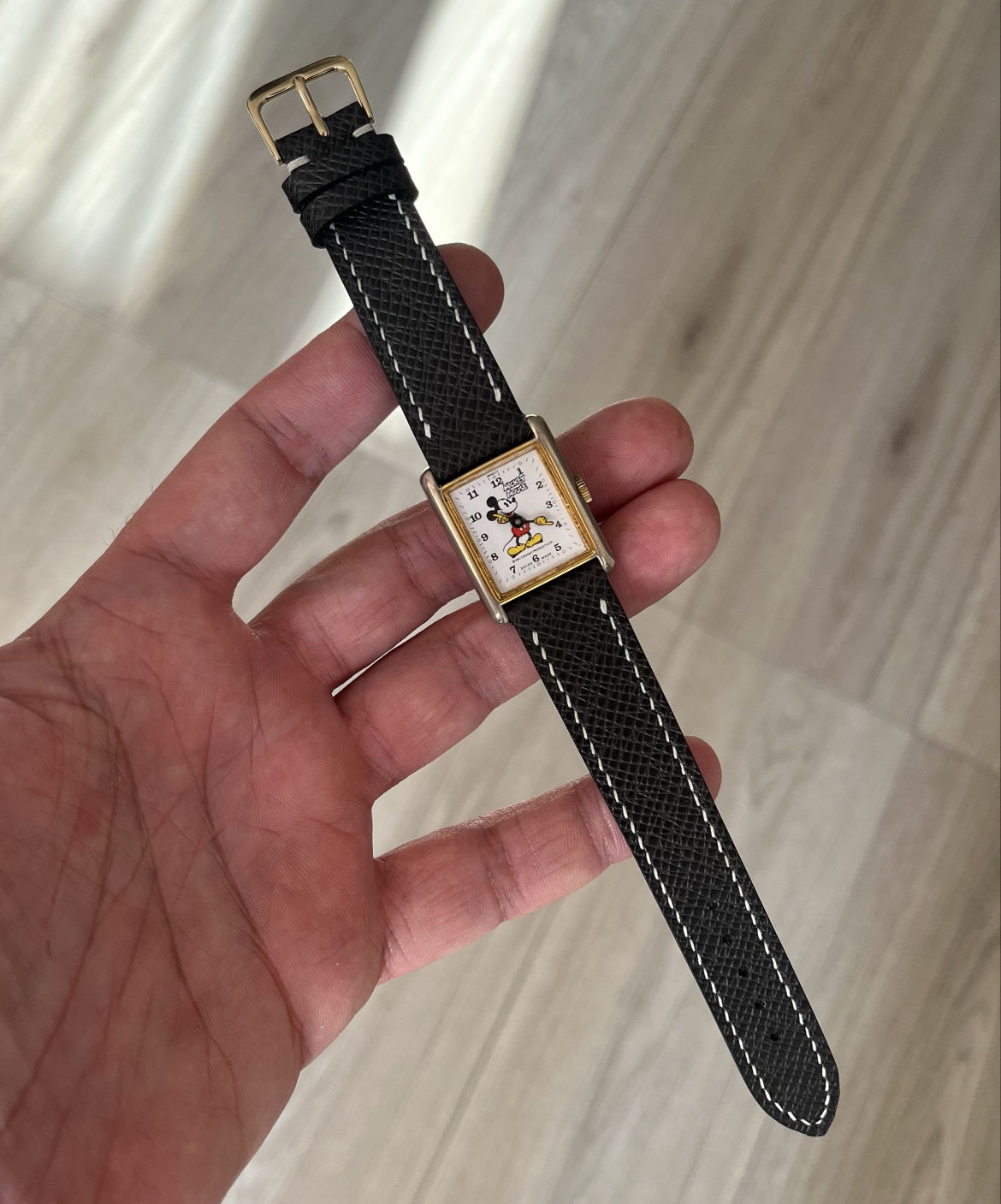 Handmade Grey Anthracite Taiga Leather Watch Strap