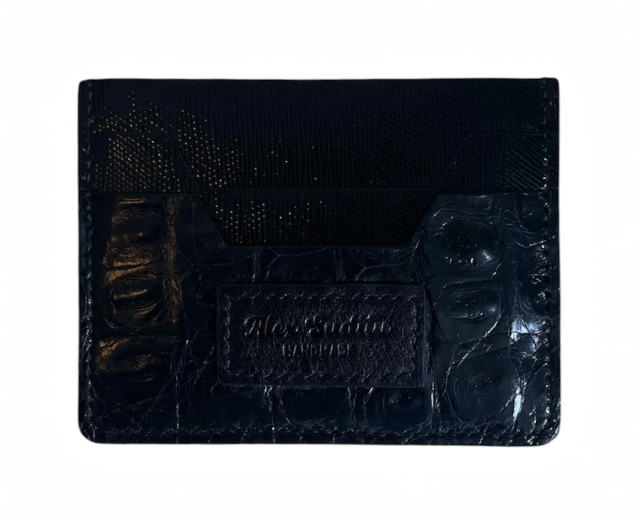 Handmade Crocodile & Kangaroo Leather Cardholder – Luxury Minimalist