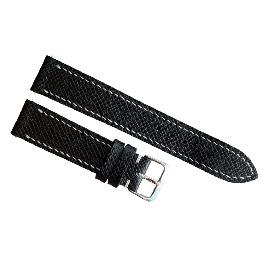 Handmade Grey Anthracite Taiga Leather Watch Strap
